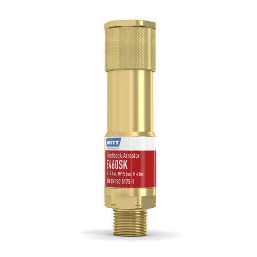 带止回阀回火防止器 - E460-SKU - WITT-Gasetechnik - 用于玻璃工业 / 用于氢 / 用于切割和焊接