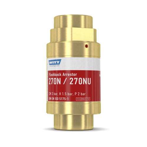带止回阀回火防止器 - 270N/NU - WITT-Gasetechnik - 地热应用 / 用于玻璃工业 / 用于氢