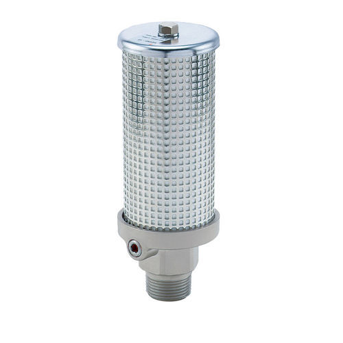 调节消声器 - VCHN series - SMC PNEUMATIC - 管状 / 金属