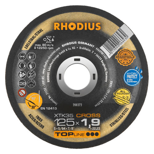金属切削盘 - XTK35 CROSS - RHODIUS - 钢 / 细薄