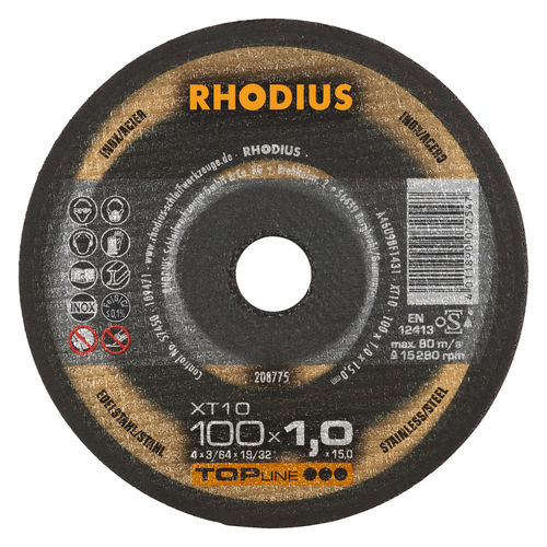 金属切削盘 - XT10 - RHODIUS - 钢 / 细薄