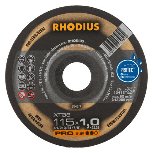 金属切削盘 - XT38 - RHODIUS - 钢 / 细薄