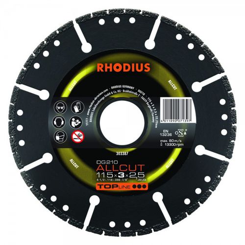 钢材切削盘 - DG210 ALLCUT - RHODIUS - 用于石材 / 钢 / 金刚石涂层