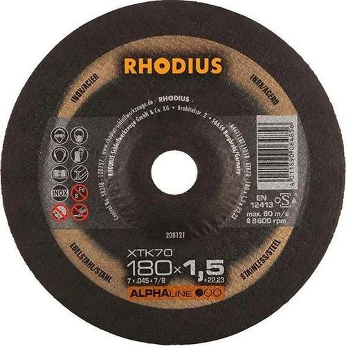 金属切削盘 - XTK70 - RHODIUS - 用于钢材 / 细薄 / 用于角磨机
