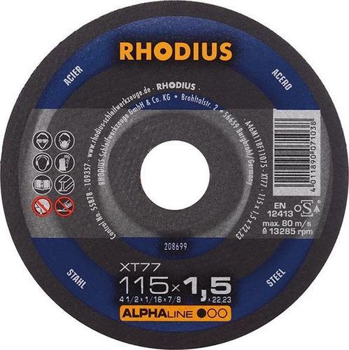 钢材切削盘 - XT77 - RHODIUS - 细薄
