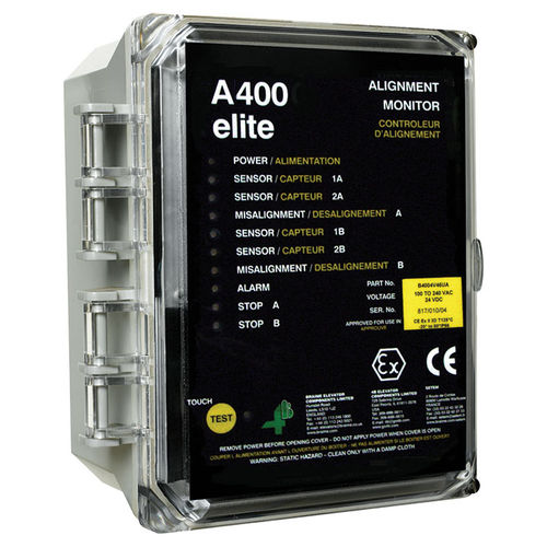 对齐监控系统 - A400 Elite - 4B Braime Components - 链斗升降机 / 皮带 / 用于电梯