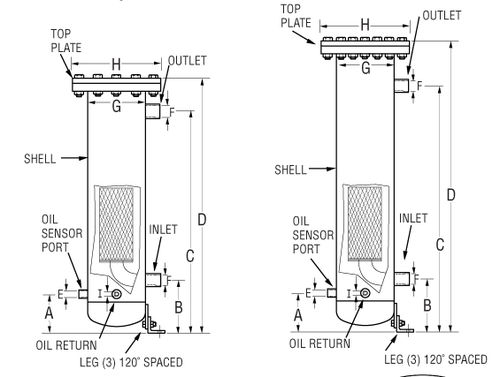 油分离器 - 130 series - Temprite - 气体 / 凝聚