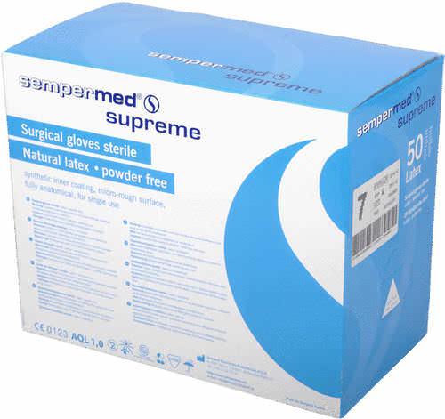 无菌室手套 - supreme - Sempermed - 热防护 / 乳胶 / 一次性