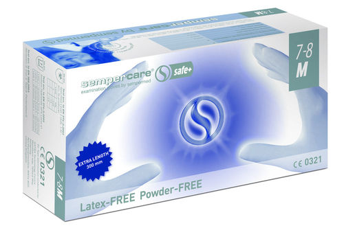 实验室手套 - Sempercare® safe+ - Sempermed - 化学防护 / 腈类橡胶 / 乳胶