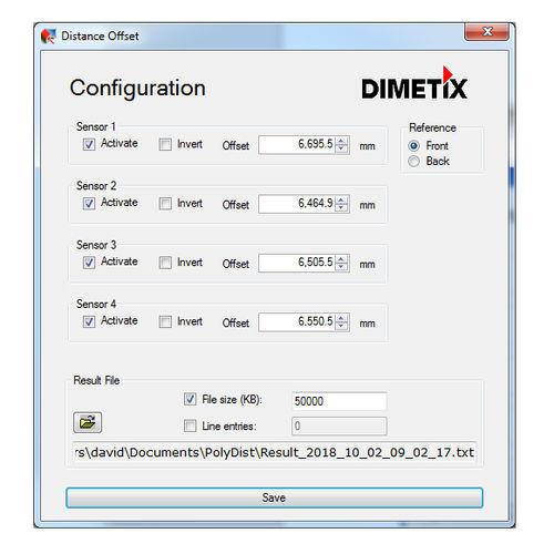 监控软件 - PolyDist - Dimetix AG - 数据输入器 / 用于激光距离传感器 / Windows