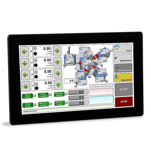 HMI接口显示器 - MTFT18-W - Sipro srl - TFT-LCD / 电容触摸屏式 / 工业