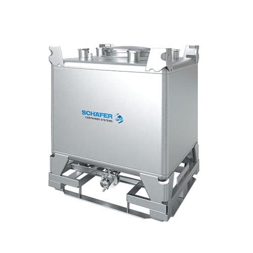 不锈钢IBC集装桶 - Skid BTU series  - SCHÄFER Container Systems - 液体 / 化学制品 / 用于食品