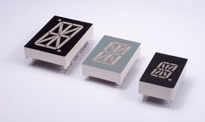 LED式显示屏 - Plus Opto - 字母数字 / 16分区 / 1位数