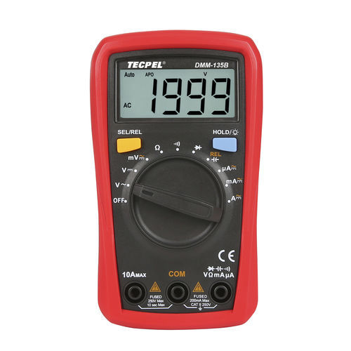 数字万用表 - DMM-135B - Tecpel  Co., Ltd. - 手持式 / 10 A / cat II