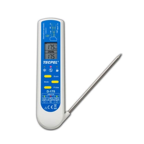 红外线温度计 - D-175 - Tecpel  Co., Ltd. - LCD显示 / IP65 / 用于食品