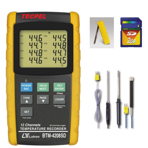 温度数据采集器 - BTM-4208SD - Tecpel  Co., Ltd. - USB / RS-232 / LCD显示