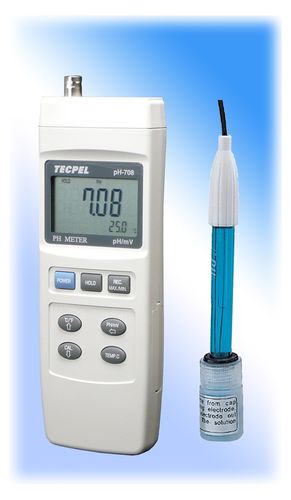 便携式ph计 - pH 708 - Tecpel  Co., Ltd. - 工艺流程 / LCD显示 / 带温度计