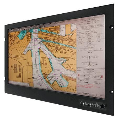 带触摸屏显示器 - W24L100-MRA1 - Winmate, Inc. - 电阻式触摸屏 / 航海用 / 24"