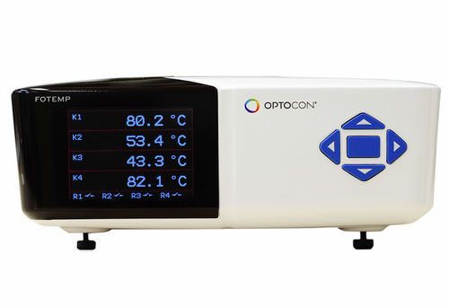 光纤温度计 - FOTEMP1-4 - Optocon AG - 数字 / 台面式 / 工业