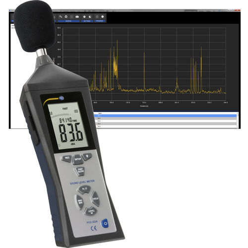 积分声级计 - PCE-322A incl. LEQ Software - PCE Deutschland GmbH - 带分析功能 / 2 级 / 数字