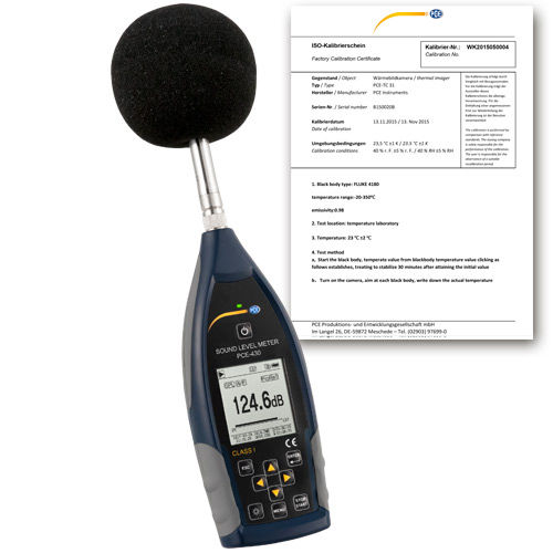 积分声级计 - PCE-430-ICA - PCE Deutschland GmbH - 带分析功能 / 1 级 / 数字