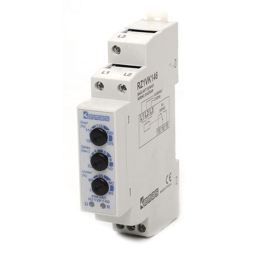 过压保护继电器 - RZ1VK169 - EMAS - 欠压 / 断相 / DIN导轨