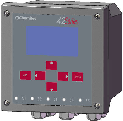 体积流量计 - 4204P series - CHEMITEC - 液体 / 用于开放式管道 / LCD显示