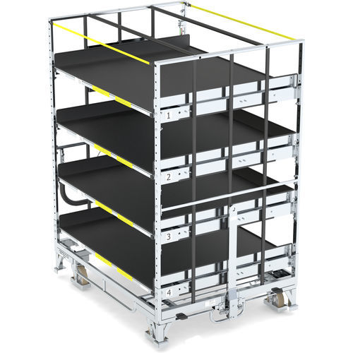 运输手推车 - KLT 1100 E5/ ZBT4 VKD - LKE GmbH - Excellence in Material Handling - 电镀钢 / 5 层式 / 可锁
