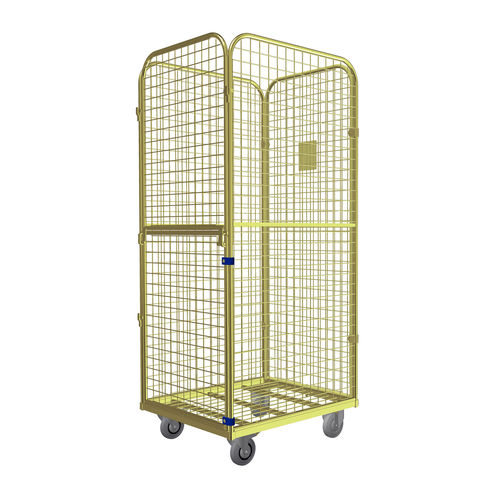 纺织品笼车 - Premium XL Combitainer - LKE GmbH - Excellence in Material Handling - 4 板式 / 金属丝网