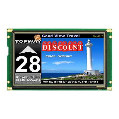 7"显示模块 - HMT070ETA-C - TOPWAY LCD - TFT LCD / LCD/ISTN / 电阻式触摸屏