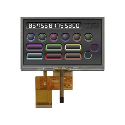 TFT LCD显示屏 - LMT043DEFFWA-NNA - TOPWAY LCD - 电阻式触摸屏 / 彩色 / 480 x 272