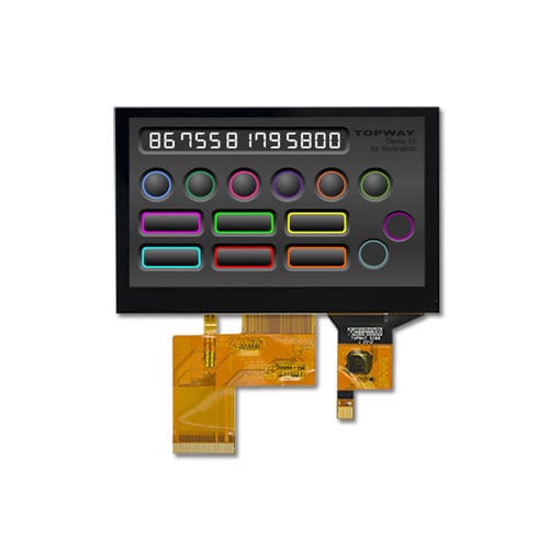 TFT LCD显示屏 - LMT043DEFFWA-NND-2 - TOPWAY LCD - 电容触摸屏式 / 彩色 / 480 x 272