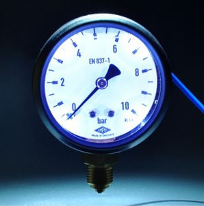 内置LED照明压力计 - GL63 LED - Manometer Preiss EMPEO-KBM OHG - 模拟 / 不锈钢 / 黄铜