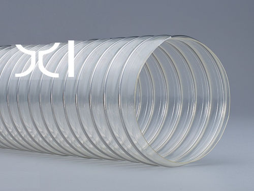 空气软管 - FLEXADUX® P 2 PU PAS - SCHAUENBURG Ruhrkunststoff GmbH - 灰尘 / 不锈钢 / 聚氨酯