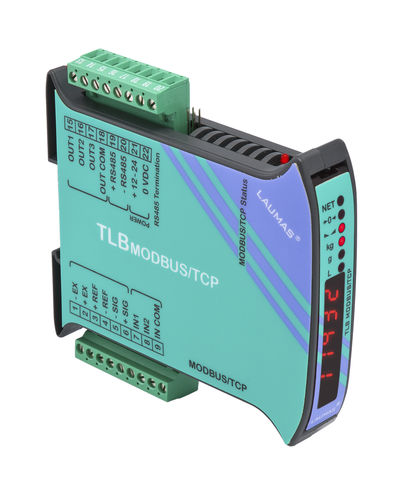 LED显示称重指示变送器 - TLB MODBUS/TCP - LAUMAS Elettronica - DIN导轨