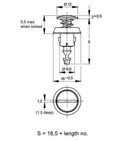 板材固定件 - 716F series - Specialty & Fasteners Components - 金属 / 推入旋转型
