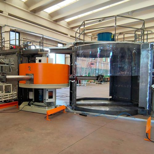 旋转式滚塑机 - Polivinil Rotomachinery - 用于弹性材料 / 固定臂 / 高效率