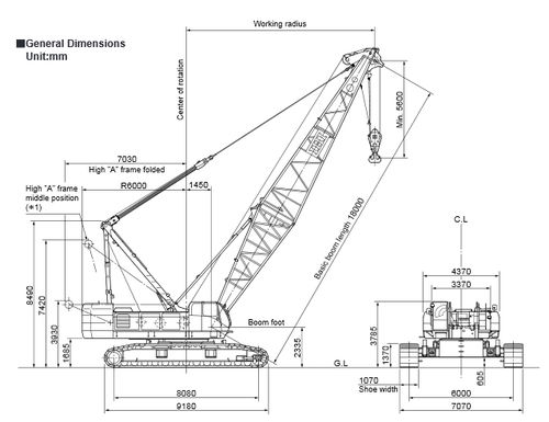 履带式起重机 - CCH1400-6 - IHI Construction Machinery limited - 吊杆 / 桁架 / 工程