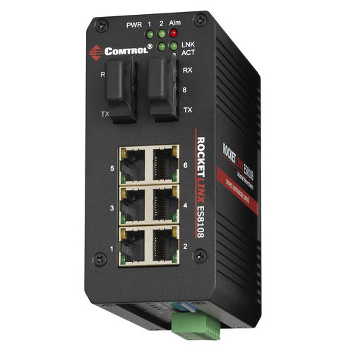 非管理型网络交换机 - RocketLinx ES8108F-S-XT - Comtrol Corporation - 8端口 / 千兆以太网 / 光纤