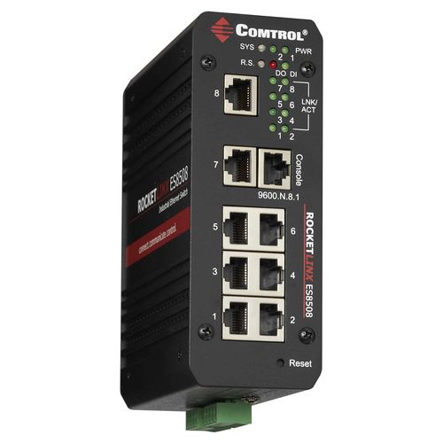 管理型网络交换机 - RocketLinx ® ES8508-XT - Comtrol Corporation - 8端口 / DIN导轨 / 冗余