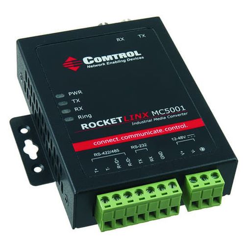 通信变换器 - RocketLinx ® MC5001 - Comtrol Corporation - 温度 / 串行 / DIN导轨
