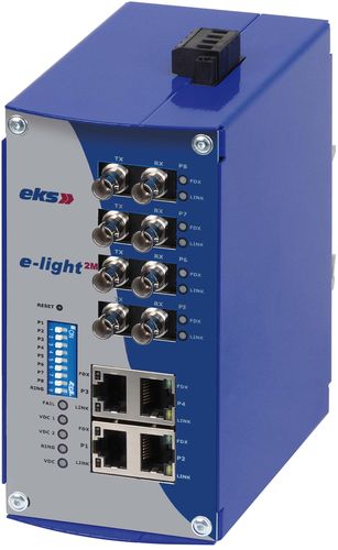 管理型转换器交换机 - eks Engel GmbH & Co. KG - 8端口 / 以太网 / 光纤