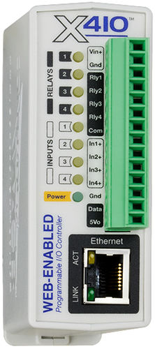 4路输入程控器 - X-410™ series - Xytronix Research & Design, Inc. - 数字输入 / 继电器输出 / 以太网