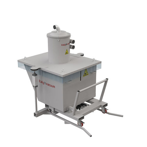 自动卸料废料箱 - ITALYVACUUM S.R.L. - 金属 / 脚踏式