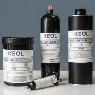 丙烯酸盐胶 - FT-KEOL-CY UV LL HV - KEOL - 用于玻璃 / 单组分 / 粘结