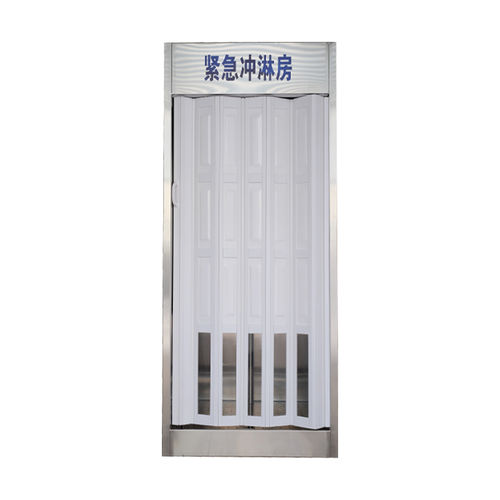 落地工业淋浴器 - shanghai DaAo safety equipment Co.LTD - 用于实验室 / 带洗眼器 / 不锈钢