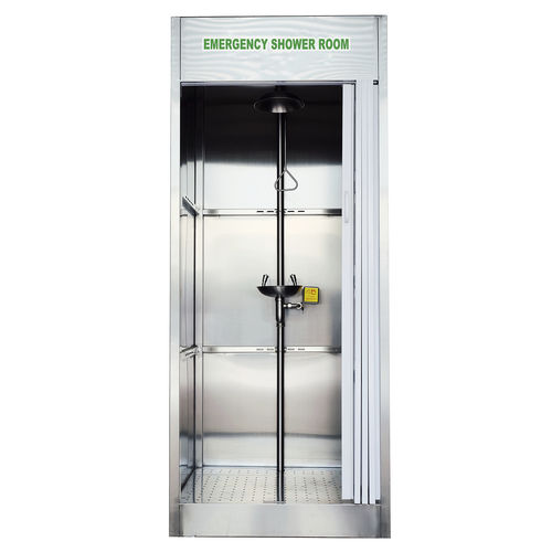 落地工业淋浴器 - DAAO6604 - shanghai DaAo safety equipment Co.LTD - 带洗眼器 / 不锈钢