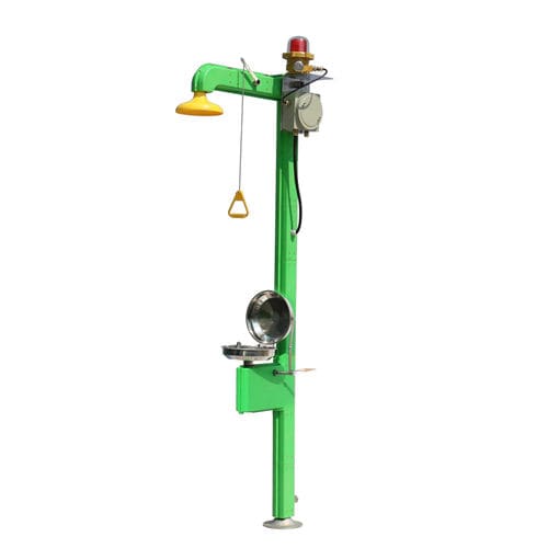 平台式工业淋浴器 - DAAO6615-EF-X - shanghai DaAo safety equipment Co.LTD - 带洗眼器 / 塑料 / 加热