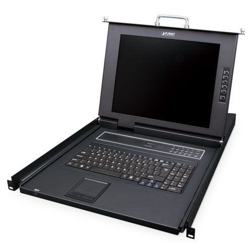KVM转换开关 / 带键盘 - IKVM-210-16M - PLANET Technology Corp. - 机架式 / 1U / 16 端口式