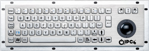 台式键盘 - IPC4-KBRD-TB-8635G-EN - IPC4 - ICC Digital Industrial Technologies Bv - 机械按键 / 67键式 / 轨迹球